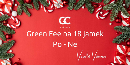 Vánoční voucher Green Fee 18 jamek: Pondělí - Neděle + Svátek